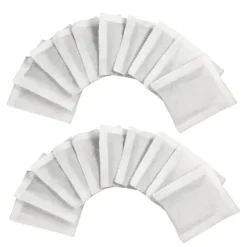 Filterpåsar med aktivt kol 20-pack, för luft- och vattendestillator/renare, avlägsnar klor, kolloider och tungmetaller, vit