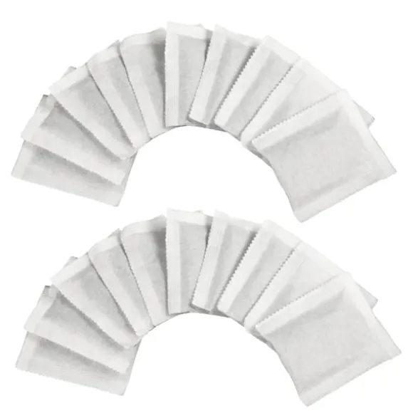 Filterpåsar med aktivt kol 20-pack, för luft- och vattendestillator/renare, avlägsnar klor, kolloider och tungmetaller, vit