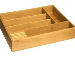 5five Bestickförvaring i bambu, 5 fack, 38 x 28 cm