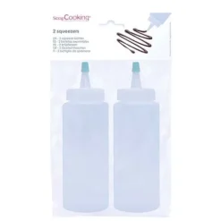 Flaskor med hällpip - SCRAPCOOKING - 75 ml - Flekiga - Exakta för såser - 2 stycken