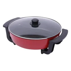 Fonduegryta - Elektrisk med värmeplatta och lock - 6 liter - 2 fack - 1300 W - Himmelsblå