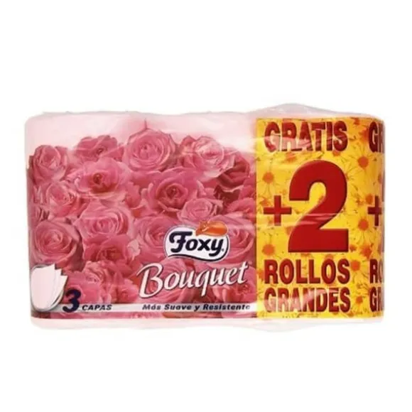 FOXY - Foxy Bouquet Color Toalettpapper 3 Ply 4 + 2 Rolls