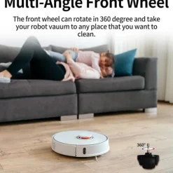 Framhjul Kompatibelt med Roborock S6/S5 Max/E4-serien Dammsugare, Förbättrad Navigering
