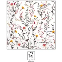 Färgglada moderna grenar servetter 20 st 33x33 cm FSC