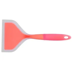 Friteringsspatel med bred mun i silikon för hemmakök (orange)