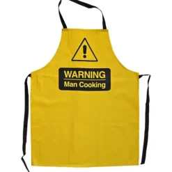 Förkläde - Warning, Man Cooking