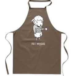 FÖRKLÄDE MED ETT ROLIGT TRYCK till köket, fåren OCH UTMÄRKT till grillen