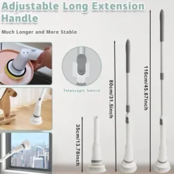 Förlängningsbar Elektrisk Rengöringsborste 6-i-1