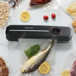 Förseglingsmaskin - TECH DISCOUNT - 120W - 33x7x4.5cm - Svart - 10 gratis påsar