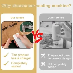 Förslutningsmaskin, bärbar mini-matpåseförslutare, 2-i-1 värmeförseglingsskärare, med USB-laddning, skyddar mat