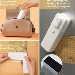 Förslutningsmaskin, bärbar mini-matpåseförslutare, 2-i-1 värmeförseglingsskärare, med USB-laddning, skyddar mat