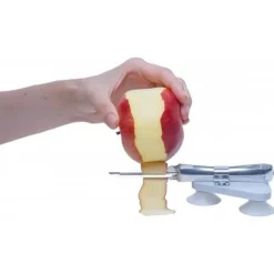 Frukt- och grönsaksskalare monterad på en sugkopp