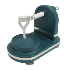 Fruktskalare och skärkombination - Handvev äppelskalare i rostfritt stål för kök - Mörkgrön