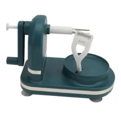 Fruktskalare och skärkombination - Handvev äppelskalare i rostfritt stål för kök - Mörkgrön