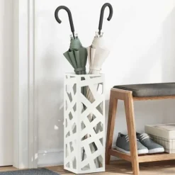 Förvaringskrok & Ställ Vit 15.5 x 15.5 x 49 cm Metall