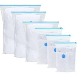 Förvaringspåsar 50 pcs Transparent och Blå 130 x 100 cm