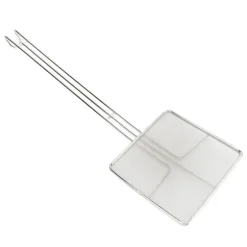 Fyrkantig skumslev i rostfritt stål för matlagning och stekning - finmaskig pastasilsked