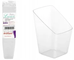 Fyrkantiga behållare för desserter 50 ml plast 24 stycken