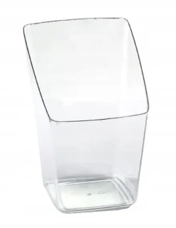 Fyrkantiga behållare för desserter 50 ml plast 24 stycken