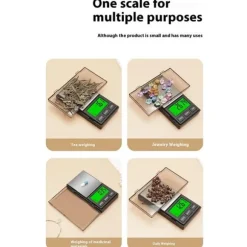 500g / 0.01g 5 enheter Bärbar smyckesvåg Liten Våg digital fickvåg