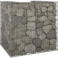 Gabionmur för soptunna - Galvaniserat stål | Storlek: 110x100x110 cm