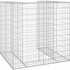 Gabionmur för soptunna - Galvaniserat stål | Storlek: 110x100x110 cm