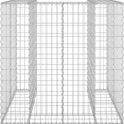 Gabionmur för soptunna - Galvaniserat stål | Storlek: 110x100x110 cm