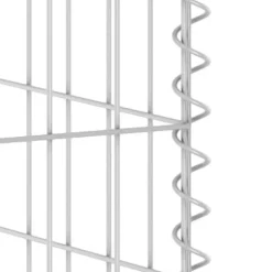 Gabionmur för soptunna - Galvaniserat stål | Storlek: 110x100x110 cm