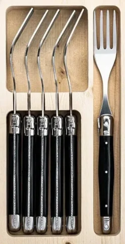 Gafflar Laguiole Svart SET 6 SdV