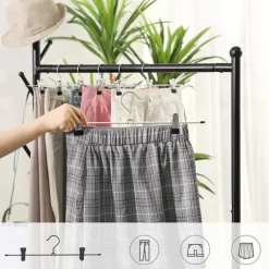 Galgar med klämmor 20-pack Kjolhängare halkfria