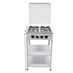 Gaskök, 4 brännare, hög effektivitet,4 Brännare Vit
