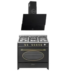 Gaskök - GURARI - GCH E 914 BL - 90 cm - 121L - 90 cm köksfläkt