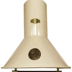 Gaskök med elektrisk ugn 60 cm med 60 cm köksfläkt med metalliska element, Elfenben, 910 m³/h E 614 Cr r+A 6423 ElfBE ECO