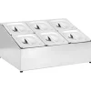 Gastronorm Beholder - vidaXL - GN 1/6 - Rostfritt Stål - 6 Kistor - Lock Ingår