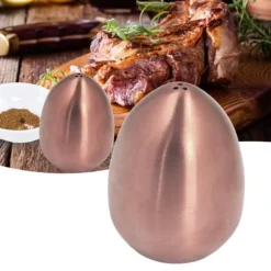 Äggkryddshaker i rostfritt stål Äggformad pepparshaker för utomhusgrill Restaurang Bankettfest Rose Gold