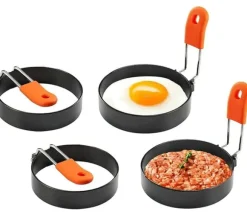 Äggring / omelettform 4-pack rostfritt stål/silikon