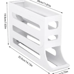 30-äggs äggförvaring för kylskåp - Automatisk rullande äggförvaring för kylskåp