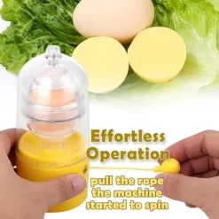 Äggvisp, manuell gyllene äggvisp med dragsnöre, äggulproteinmixer, roterande äggvita och äggula, matlagningsverktyg, köksredskap, äggpuddingmaskin