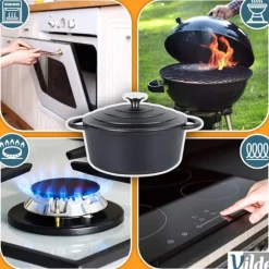 Gjutjärnsgryta med lock CAST LINE 22 cm, 2,6 l