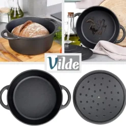 Gjutjärnsgryta med lock CAST LINE 22 cm, 2,6 l