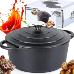 Gjutjärnsgryta med lock CAST LINE 22 cm, 2,6 l