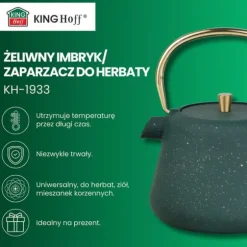 Gjutjärnstekanna, kaffebryggare, 1,0L, KINGHOFF KH-1933