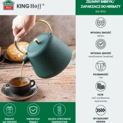 Gjutjärnstekanna, kaffebryggare, 1,0L, KINGHOFF KH-1933