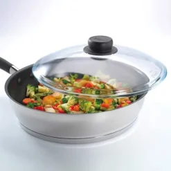 Glaslock - PYREX - CLASSIC - 20 cm - Transparent - Svart bakelitknapp