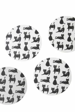 Glasunderlägg Kattfamilj 4-pack