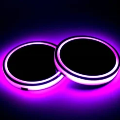 Glasunderlägg med färgskiftande LED-ljus - 2 pack