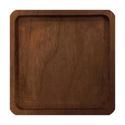 Glasunderlägg, Mörkt Trä - Fyrkant - Nr. 3