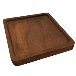 Glasunderlägg, Mörkt Trä - Fyrkant - Nr. 3