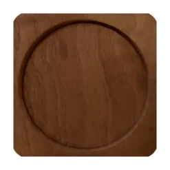 Glasunderlägg, Mörkt Trä - Fyrkant - Nr. 1