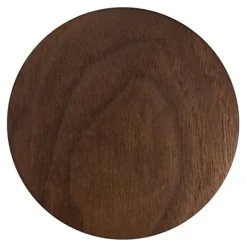 Glasunderlägg, Mörkt Trä - Rund - Nr. 1